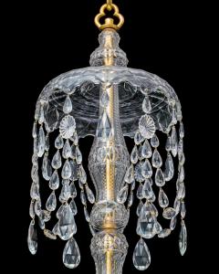 A LARGE GEORGE III STYLE 12 LIGHT CRYSTAL CHANDELIER - 3787544