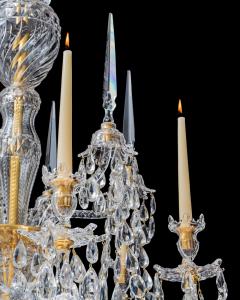 A LARGE GEORGE III STYLE 12 LIGHT CRYSTAL CHANDELIER - 3787631