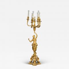 A LARGE ORMOLU BRONZE FIVE BRANCH CANDELABRA CENTERPIECE AFTER CLODION - 3560101