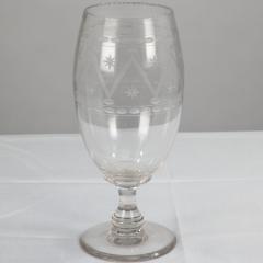 A Large Aesthetic Movement Celery Glass Vase Hand Blown Hand Engraved - 4188821