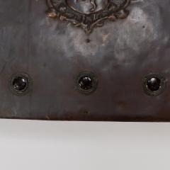 A Large Arts Crafts Copper Fire Insert with a Lion in a Shield Crest - 4188830