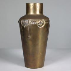 A Large Austrian Secessionist Hand Formed Brass Vase - 4186850