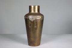 A Large Austrian Secessionist Hand Formed Brass Vase - 4186851