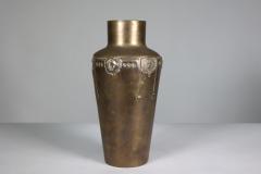 A Large Austrian Secessionist Hand Formed Brass Vase - 4186852