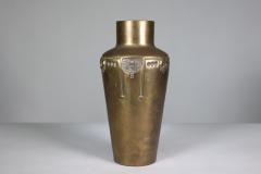 A Large Austrian Secessionist Hand Formed Brass Vase - 4186857