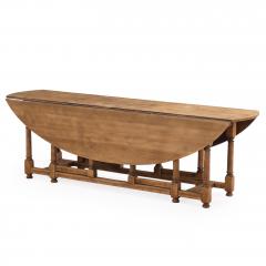 A Large Belgian Oak Carved Gateleg Table C 1950  - 4315672