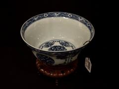 A Large Blue and White Phoenix roundel bowl Qing Dynasty Kangxi period  - 4512147