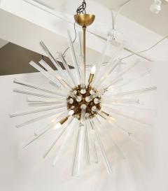 A Large Brass and Crystal Sputnik Chandelier - 3012973