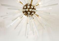 A Large Brass and Crystal Sputnik Chandelier - 3012974