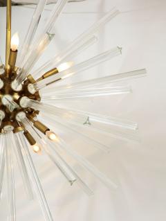 A Large Brass and Crystal Sputnik Chandelier - 3012976