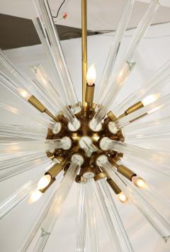 A Large Brass and Crystal Sputnik Chandelier - 3012977