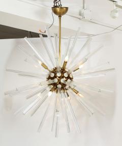 A Large Brass and Crystal Sputnik Chandelier - 3012979