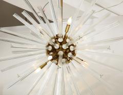 A Large Brass and Crystal Sputnik Chandelier - 3012980