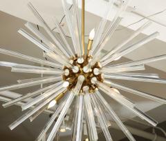 A Large Brass and Crystal Sputnik Chandelier - 3012982