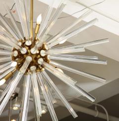 A Large Brass and Crystal Sputnik Chandelier - 3012983