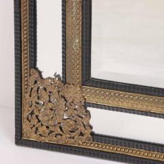 A Large Dutch ebonized wood and brass mirror C 1890  - 4076270
