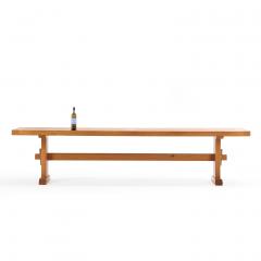 A Large French Oak Farm Table C 1960  - 4312676
