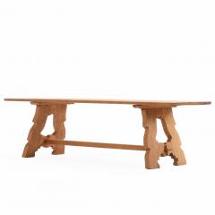 A Large French Pine Farmhouse Trestle Table C 1890  - 4541036