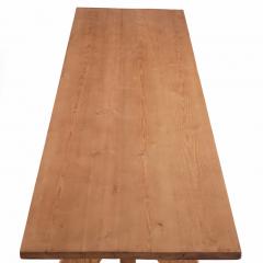 A Large French Pine Farmhouse Trestle Table C 1890  - 4541038