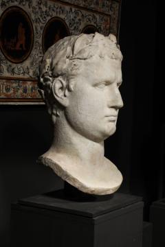 A Large Grand Tour Marble Head of Emperor Galba after the antique  - 4017073