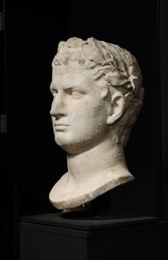 A Large Grand Tour Marble Head of Emperor Galba after the antique  - 4017123