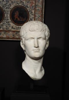 A Large Grand Tour Marble Head of Emperor Galba after the antique  - 4017074