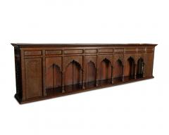A Large Indian Architectural Gold Wire Inlaid Wall Hanging Cabinet Facade - 3979216