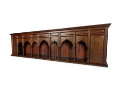 A Large Indian Architectural Gold Wire Inlaid Wall Hanging Cabinet Facade - 3979226