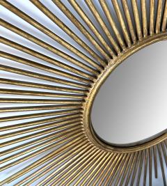 A Large Italian 1960s Gilt Metal Convex Mirror - 3337689