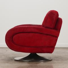 A Large Italian Mid Century Modern Swivel Lounge Chair C 1960  - 4820499