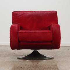 A Large Italian Mid Century Modern Swivel Lounge Chair C 1960  - 4820500