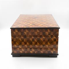 A Large Marquetry Box With A Slightly Domed Top French Circa 1860 1870  - 2177056