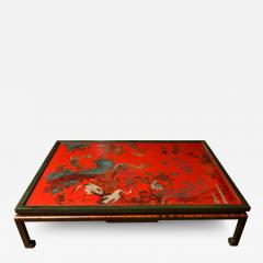 A Large Mid 18th Century Chinese Two Sided Lacquer Panel Coffee Table - 4036527