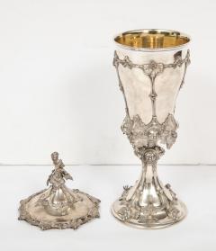A Large Oversized German Silver Goblet Cup with Cover - 1036059