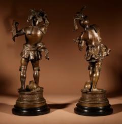 A Large Pair Of Knights In Full Armour Still With The Original Bases - 3264772