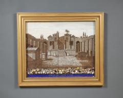 A Large Pair Of Shellwork Pictures Representing Ruins - 1014584