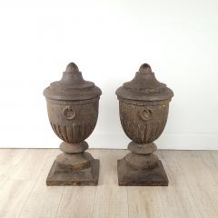 A Large Pair of Cast Iron Urns Early 19th Century England - 3463675