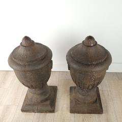 A Large Pair of Cast Iron Urns Early 19th Century England - 3463676