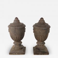 A Large Pair of Cast Iron Urns Early 19th Century England - 3467227