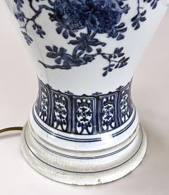 A Large Pair of Chinese Blue and White Baluster form Vases now as Lamps - 3473379