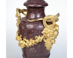 A Large Pair of French Ormolu Mounted Porphyry Vases - 3371231
