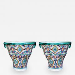 A Large Pair of Moroccan Conical Form Double Handled Pots - 432057