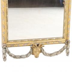 A Large Southern Italian Silvered Giltwood Mirror early 19th C  - 4330954