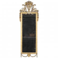 A Large Southern Italian Silvered Giltwood Mirror early 19th C  - 4330957