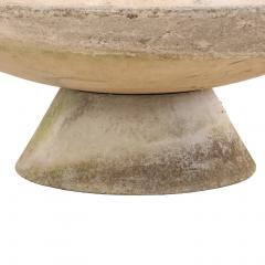 A Large Two Piece Cast Stone Planter Urn attributed to Willy Guhl C 1970  - 4452919