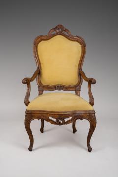 A Large Walnut Openwork Carved Venetian Armchair - 118158