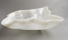 A Large White Shaped Onyx Bowl Or Centerpiece - 4203962