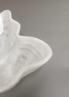 A Large White Shaped Onyx Bowl Or Centerpiece - 4203972