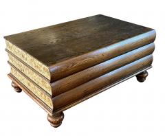 A Large scaled Oak Single drawer Stacked Book Coffee Table with Makers Label - 3467425