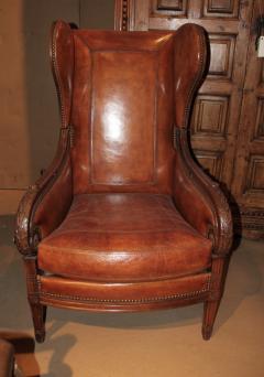 A Late 18th Century French Louis XVI Walnut Reclining Wing Chair - 3298820